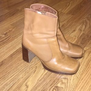 Vintage Chunky Heel Booties